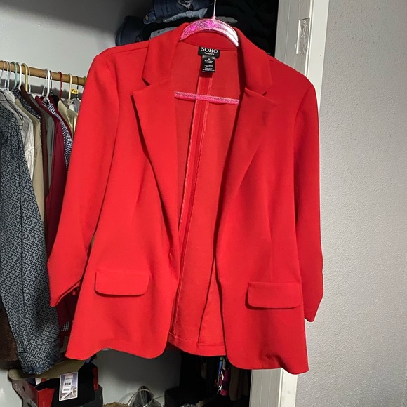 Soho Apparel Jackets & Blazers - SOHO Apparel Red Blazer